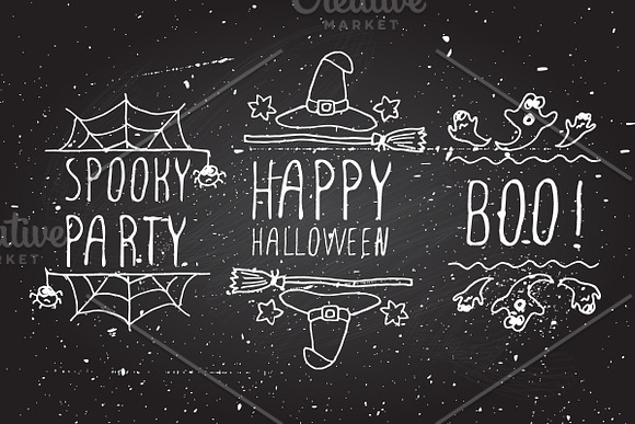 Halloween - typographical elements in Illustrations - product preview 2