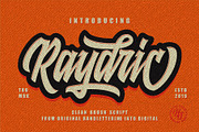 Raydric Script + Shadow outline