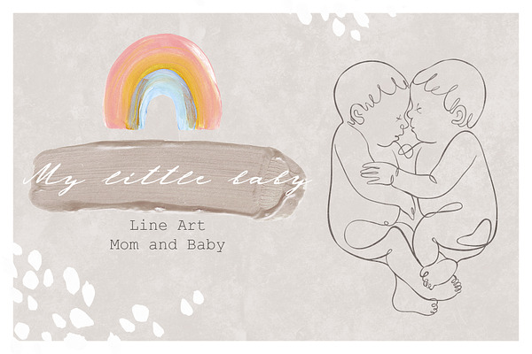 MY LITTLE BABY oneline illustrations