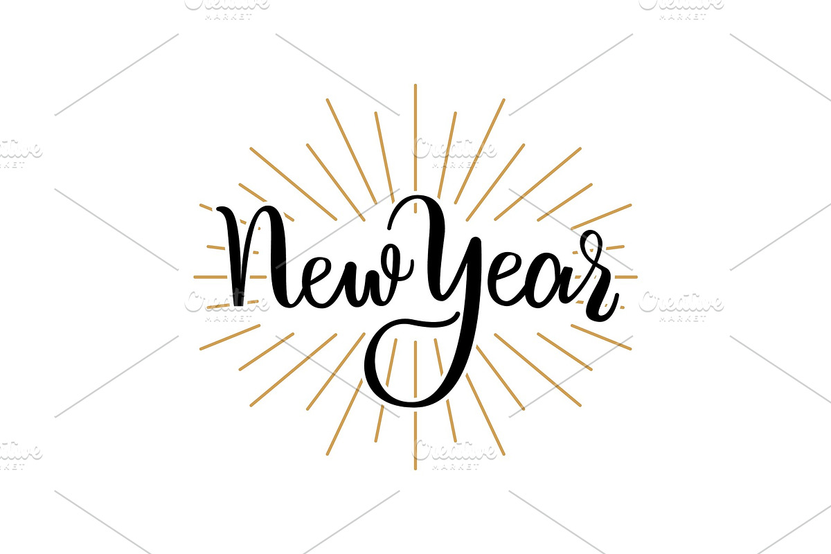 New Year Lettering Handdrawn Text in Objects - product preview 8