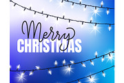 Merry Christmas Blue Background