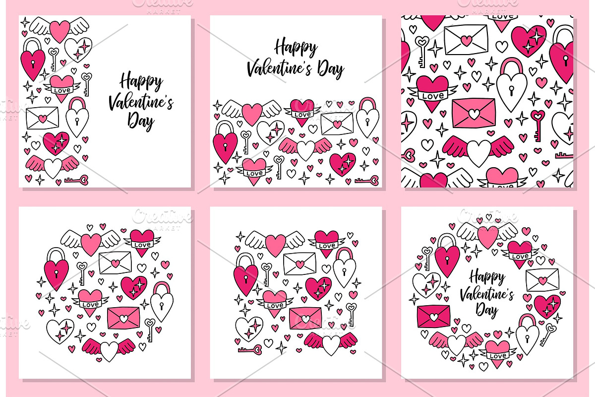 Cute set of Valentine's Day in Illustrations - product preview 8