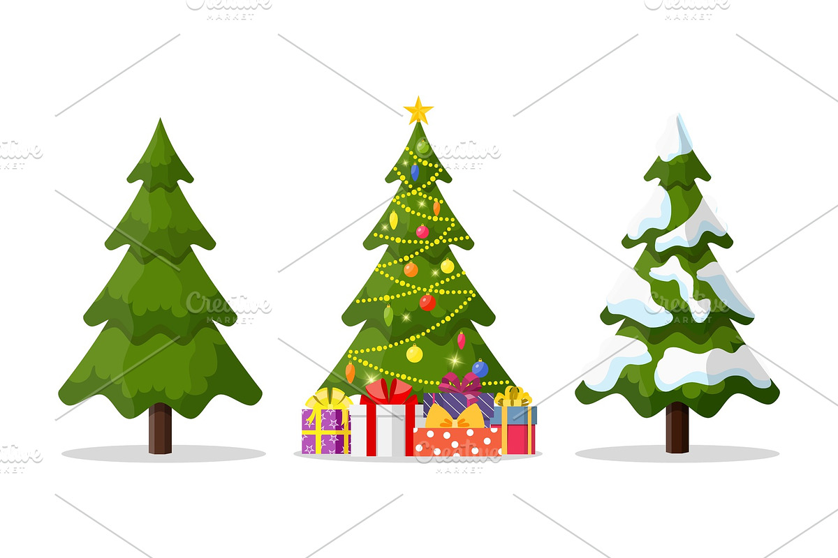 Christmas tree and holiday gifts. in Objects - product preview 8