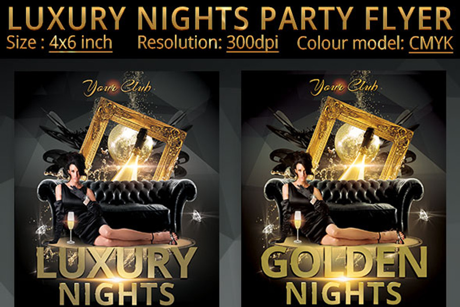 Luxury Nights Party Flyer