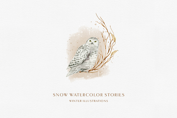 Snow stories - watercolor collection in Illustrations - product preview 15