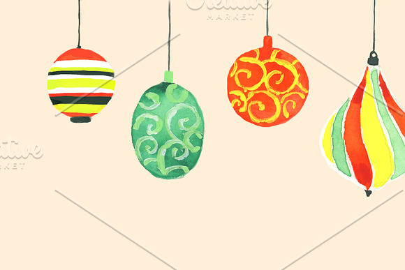 Watercolor Christmas Clipart in Graphics - product preview 4
