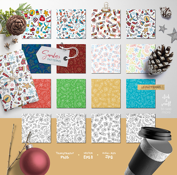 CHRISTMAS font ❆ clipart ❆ patterns in Christmas Fonts - product preview 4