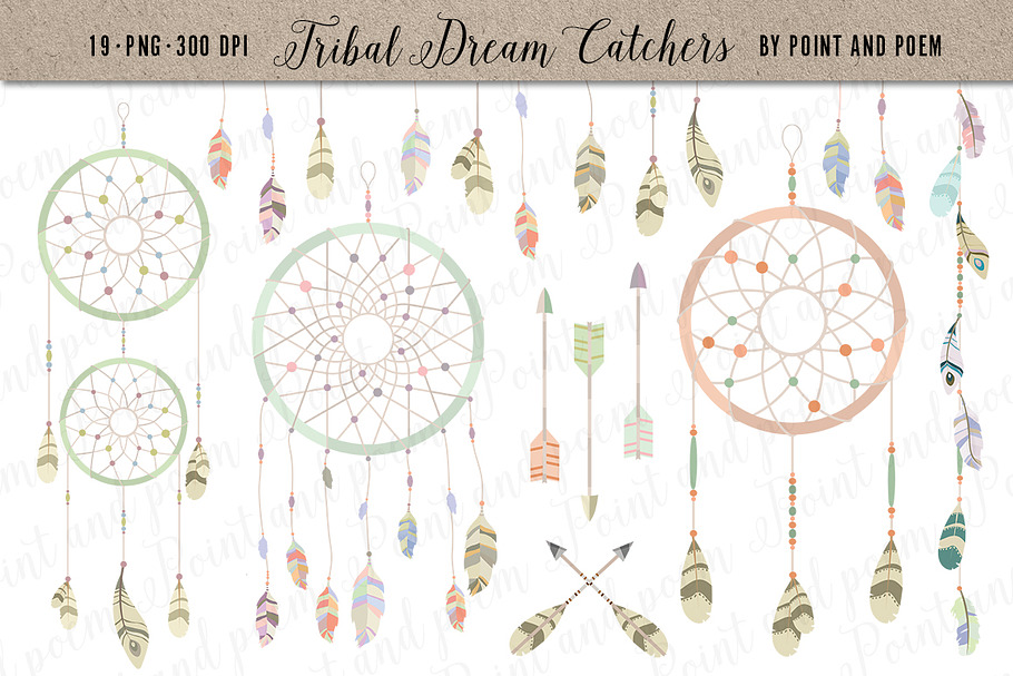 Tribal Clip art - Dream Catchers
