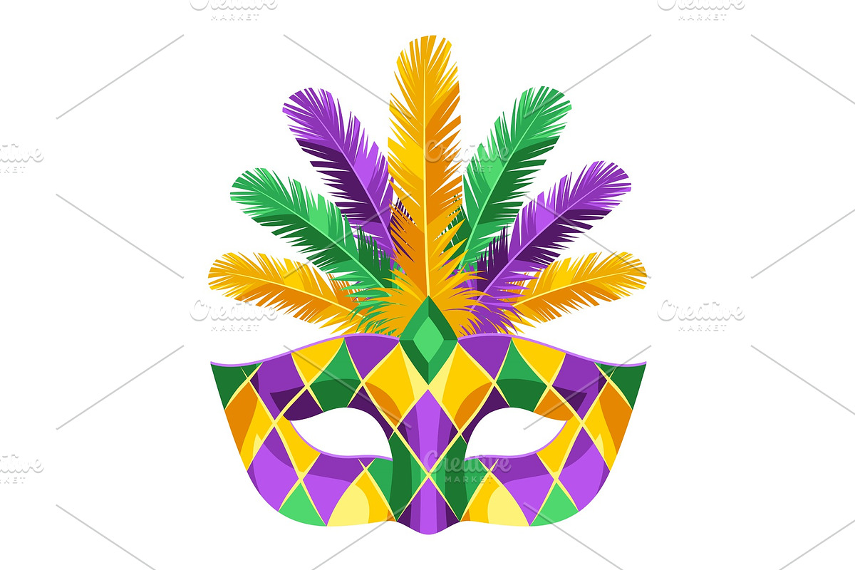 Mardi Gras carnival mask. in Objects - product preview 8