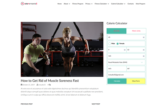 Workout Keto Program in Website Templates - product preview 7