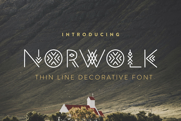 Thin Line Font Bundle: 6 in 1 in Display Fonts - product preview 8