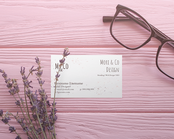 Boho Splatter Business Card Template in Business Card Templates - product preview 2