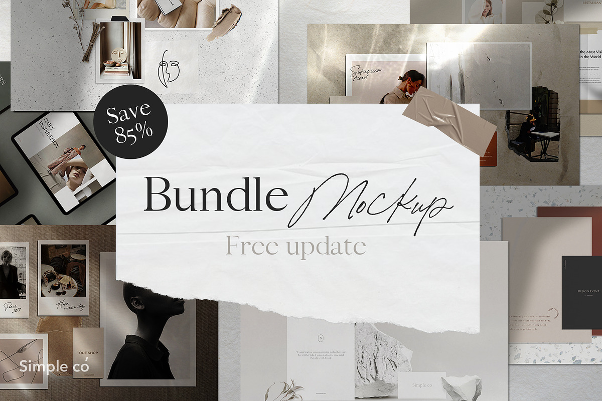 BUNDLE Mockup in Scene Creator Mockups - product preview 8
