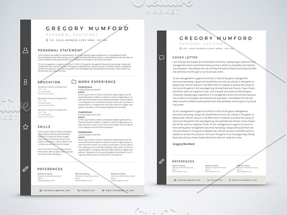 Classified CV/Resume (PSD/WORD DOC) in Resume Templates - product preview 1