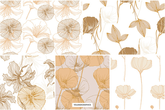Elegant Flower Patterns in Patterns - product preview 6