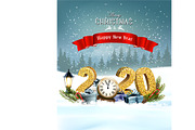 Holiday Christmas background vector
