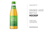 Orange juice bottle mockup