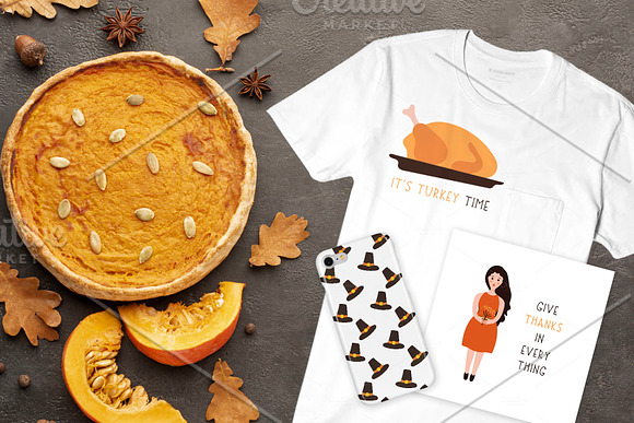 Thanksgiving Font and Graphics Pack in Display Fonts - product preview 13