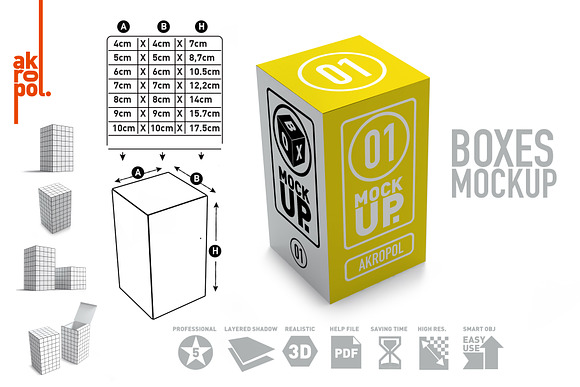 BUNDLE BOXES MOCK UP in Product Mockups - product preview 3