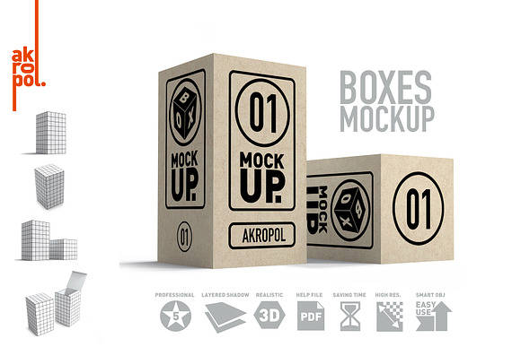 BUNDLE BOXES MOCK UP in Product Mockups - product preview 4