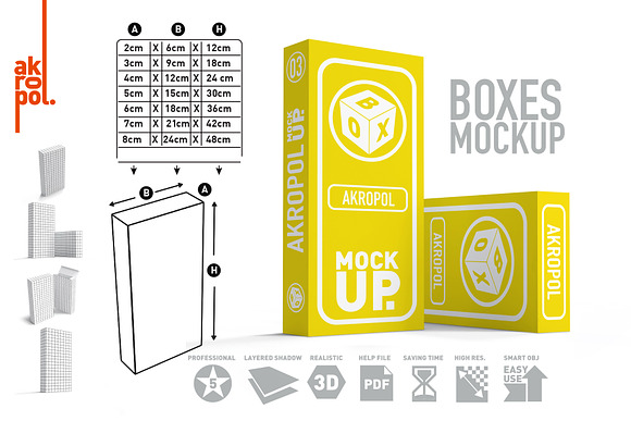 BUNDLE BOXES MOCK UP in Product Mockups - product preview 6