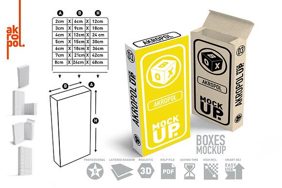 BUNDLE BOXES MOCK UP in Product Mockups - product preview 7