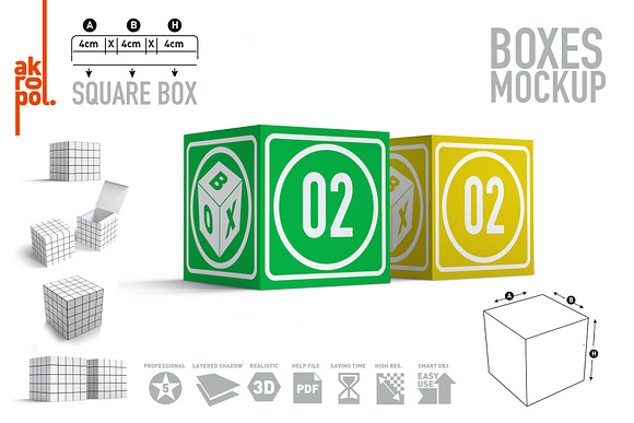 BUNDLE BOXES MOCK UP in Product Mockups - product preview 9