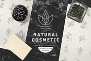 Natural cosmetics. Icons & logos