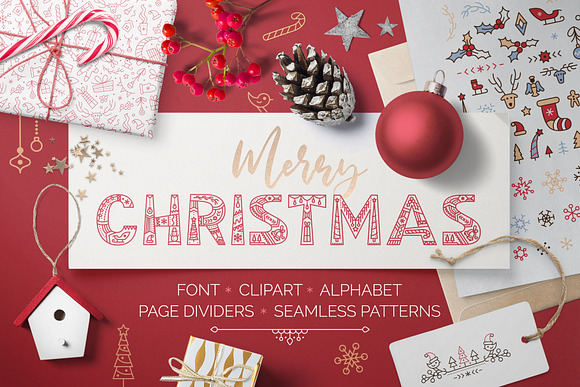 CHRISTMAS font ❆ clipart ❆ patterns in Christmas Fonts - product preview 9