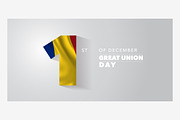 Romania great union day vector
