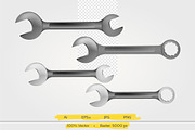 Steel spanners vector illustration