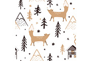 Seamless Christmas pattern with