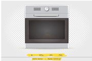 Electric stove vector illustration