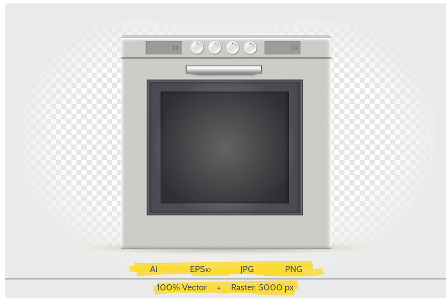 Gas oven vector illustration in Illustrations - product preview 8