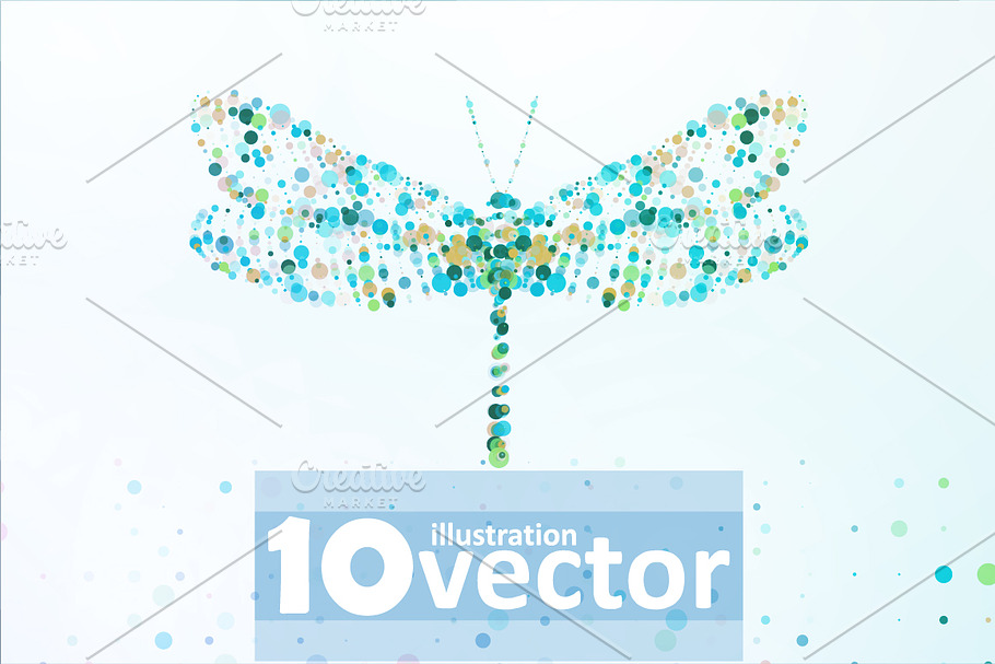Abstract dragonfly in Illustrations - product preview 8