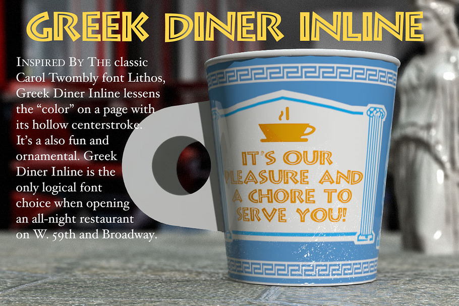 Greek Diner Inline in Greek Fonts - product preview 8