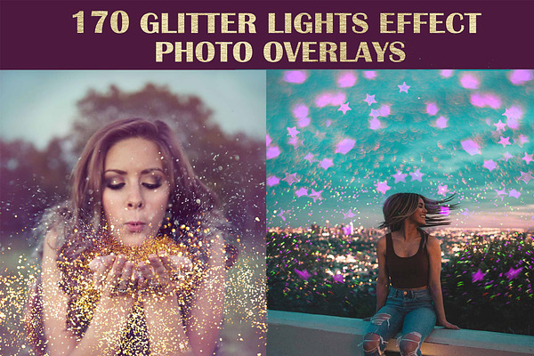 170 Glitter light effect overlays
