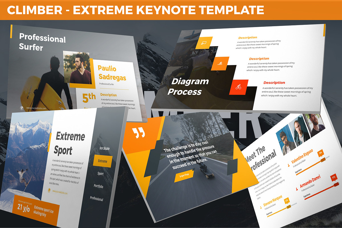 Climber - Extreme Keynote Template in Keynote Templates - product preview 8