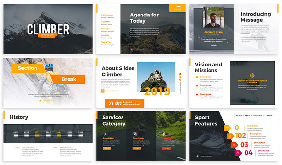 Climber - Extreme Keynote Template in Keynote Templates - product preview 1