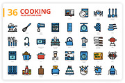 36 Cooking Icons x 3 Styles