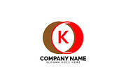 k letter circle logo