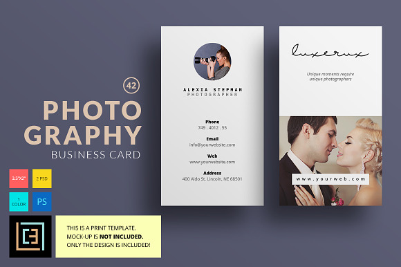 Photography - Business Card 42 in Business Card Templates - product preview 4