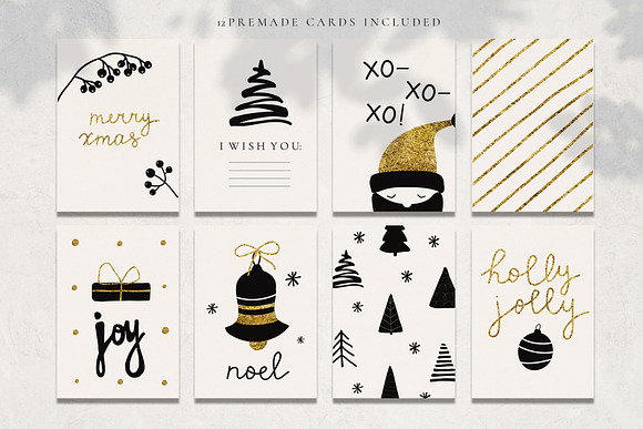 Christmas holiday cards & tags set in Illustrations - product preview 2