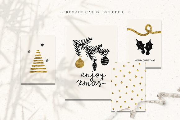 Christmas holiday cards & tags set in Illustrations - product preview 3