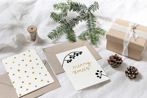 Christmas holiday cards & tags set in Illustrations - product preview 4