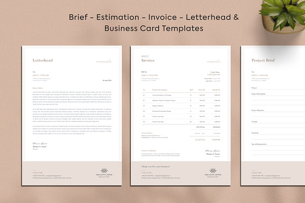Invoice | Estimate | Letterhead