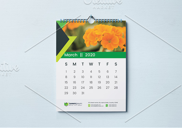 Wall Calendar 2020 in Stationery Templates - product preview 4