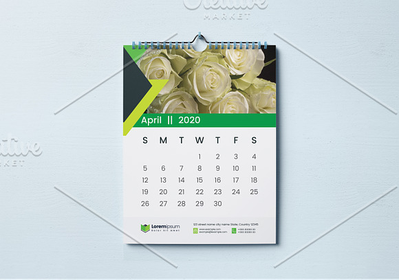 Wall Calendar 2020 in Stationery Templates - product preview 6