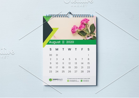 Wall Calendar 2020 in Stationery Templates - product preview 7