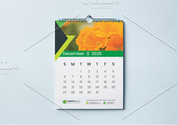 Wall Calendar 2020 in Stationery Templates - product preview 9